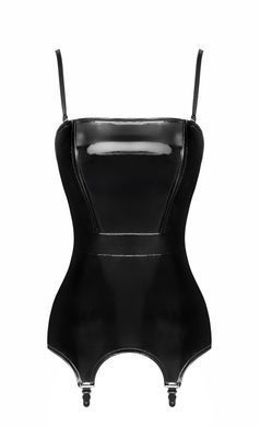 Корсет із підв'язками для панчіх Noir Handmade F381 Dominae Venom PVC corset-belt S SX4141 фото