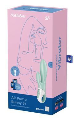 Смарт вібратор-кролик Satisfyer Air Pump Bunny 5+ (м'яте паковання!!!) SO6718-R фото