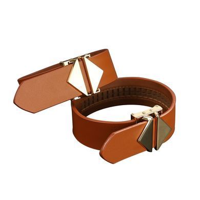 Набір фіксаторів для рук та ніг LOCKINK Hogtie Set, коричневий, ремені з натуральної шкіри SX0840 фото