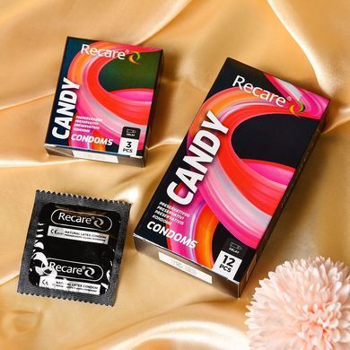 Презервативи Holographic Recare Delay Candy Condoms 12 шт, пролонгувальний ефект, цукерковий аромат SX3336 фото