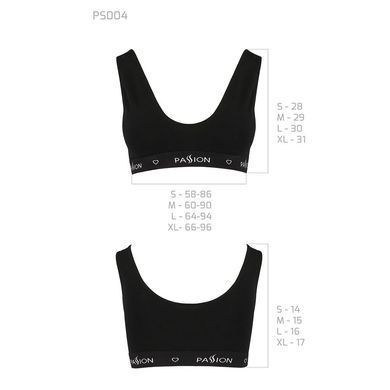Спортивний топ з широкою гумкою Passion PS004 TOP S, black SO4221 фото