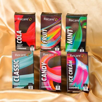 Презервативи Holographic Recare Ultra Thin Mint Condoms 12шт, ультратонкі, аромат: м'ята SX3337 фото