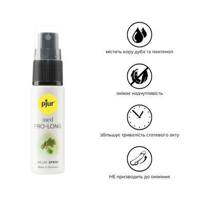 Спрей-пролонгатор pjur med Pro-long Spray 20 мл, з екстрактом дубової кори та пантенолом PJ10910 фото
