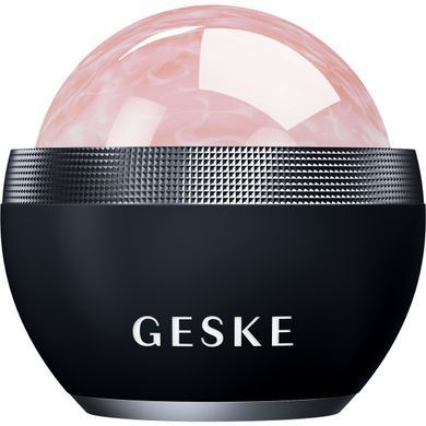 Кульковий масажер з рожевим кварцом GESKE SmartAppGuided Rose Quartz Depuffing Sphere 7in1 black HB0653 фото