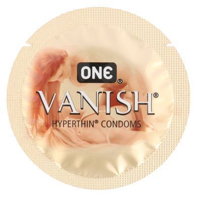 Набір презервативів ONE Vanish Hyperthin, 100 шт, ультратонкі, зі змазкою, паковання-тубус SX0735 фото