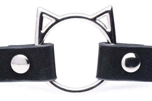 Чокер Master Series Kinky Kitty Ring Slim Choker - Black SX1184 фото