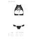 Комплект відкритий топ та трусики з екошкіри з люверсами Passion MALWIA SET OpenBra XXL/XXXL, black SO5770 фото 5