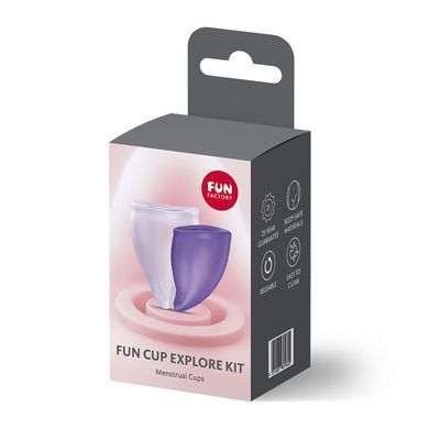 Набір менструальних чаш Fun Factory FUN CUP EXPLORE KIT, 2 шт, Multicolored Violet, об&rsquo;єми 20 та 30 мл SX3680 фото